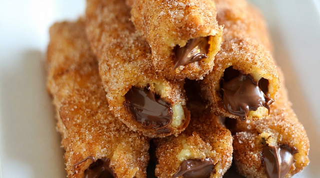 Churros Filled with Chocolate.