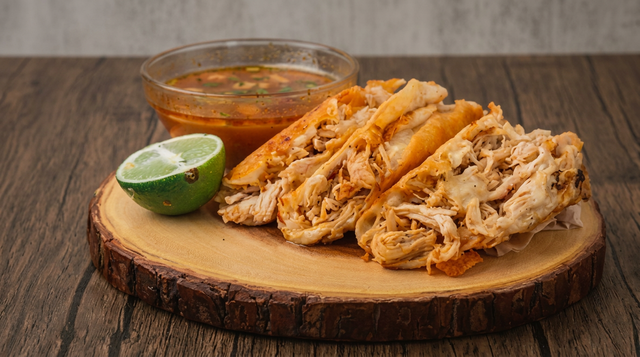 Chicken Birria Tacos.